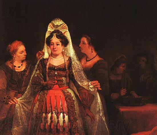 GELDER, Aert de The Jewish Bride (Esther Bedecked)  sdg France oil painting art